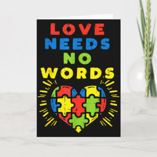 Tarjeta Rompecabezas del Corazón Amor No Necesita Palabras