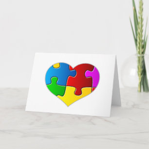 Tarjeta Rompecabezas del rompecabezas del corazón