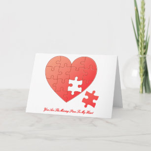 Tarjeta Romper corazón con pieza y cita
