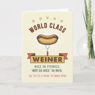 Tarjeta Romper el estímulo, Weiner de primera clase