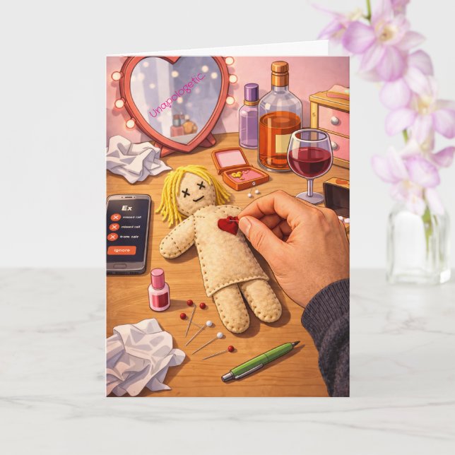 Tarjeta Romper Es Difícil De Hacer Ilustración Sin Disculp (Orquídea)