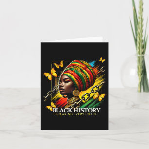 Tarjeta Rompiendo cada cadena Mes de la Historia Negra Muj