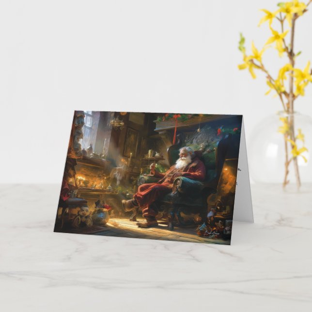 Tarjeta Rompiendo Navidades acogedores de Santa María (flor amarilla)