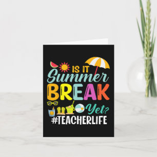 Tarjeta Rompimiento de verano pero aprecio de los profesor