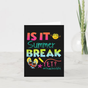 Tarjeta Rompimiento de verano pero aprecio de los profesor