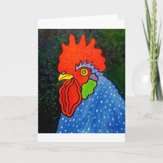 Tarjeta Rooster azul 14 (Anverso)