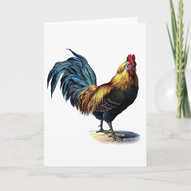 Tarjeta Rooster de época (Anverso)