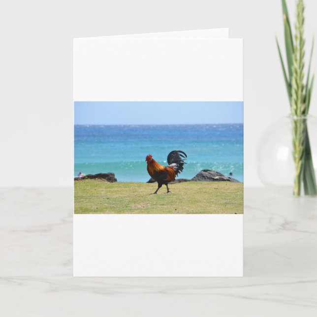 Tarjeta Rooster de Kauai (Anverso)