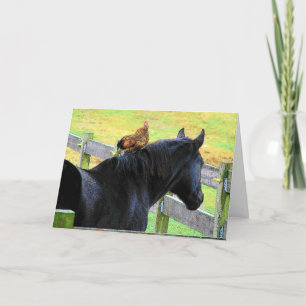 Tarjeta Rooster Y Mare, Eres Mi Mejor Amigo