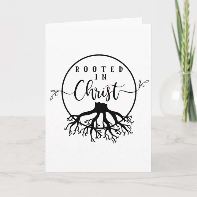 Tarjeta Rootado en Cristo (Anverso)