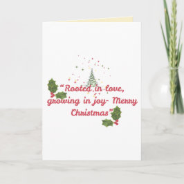 Tarjeta Rooted in Love, Growing in Joy—Botanical Christmas