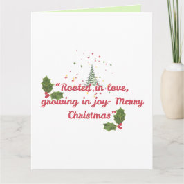 Tarjeta Rooted in Love, Growing in Joy—Botanical Christmas