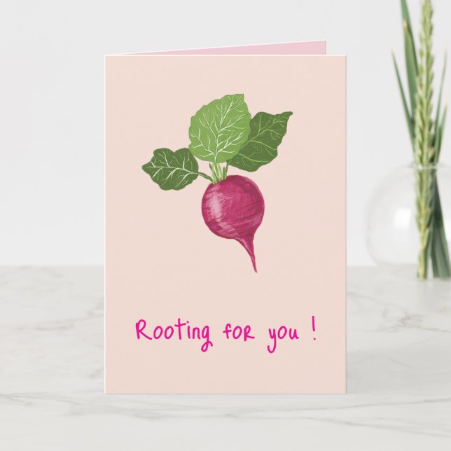 Tarjeta Rooting for you encouragement Card (Folded) (Anverso)