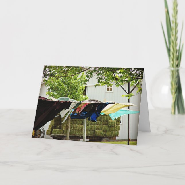 Tarjeta Ropa de Amish y Hay Blank en el interior (Anverso)