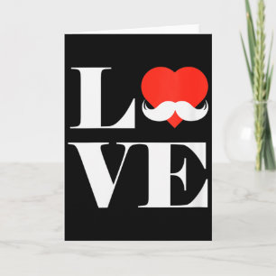 Tarjeta Ropa de bigote de amor de mujeres regalo divertido
