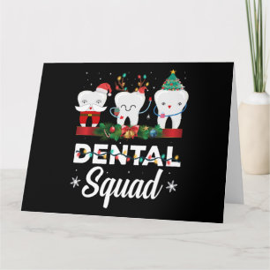 Tarjeta Ropa de Christmas Dental Squad Divertido Dentista 