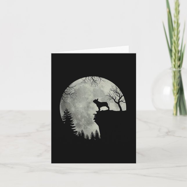 Tarjeta Ropa De Halloween De Bulldog Francés (Anverso)