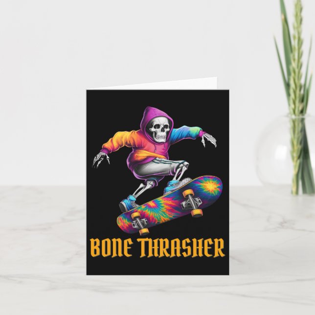 Tarjeta Ropa de Halloween de Skeleton Thrasher (Anverso)