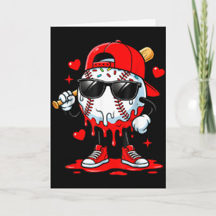 Tarjeta Ropa de helado de goteo de béisbol joven muchacho 
