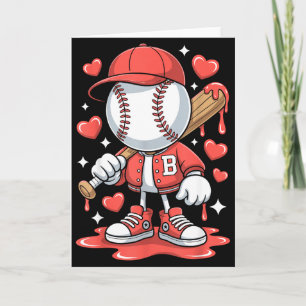 Tarjeta Ropa de helado de goteo de béisbol joven muchacho 