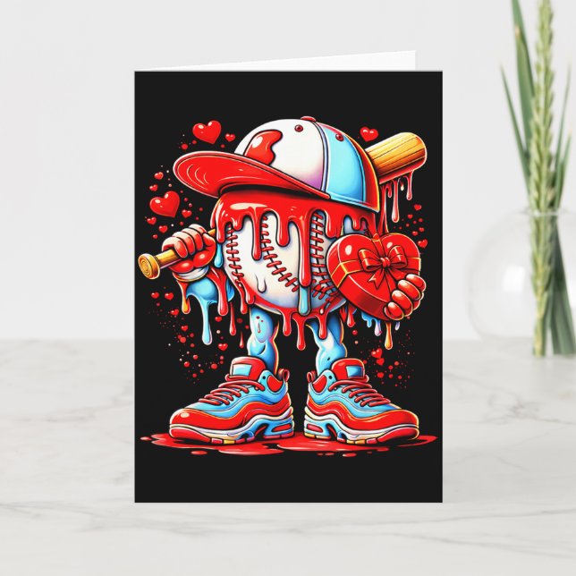 Tarjeta Ropa de helado de goteo de béisbol joven muchacho  (Anverso)