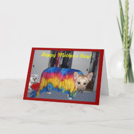 Tarjeta Ropa de modelado del Día de la Madre