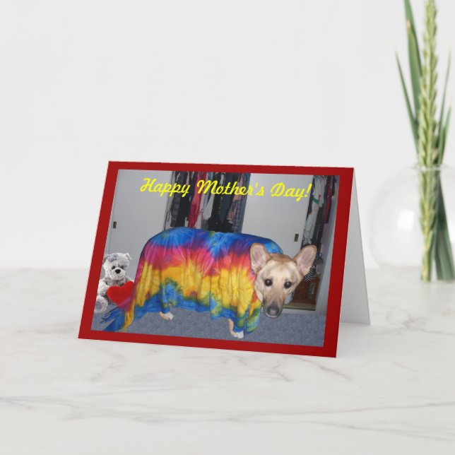 Tarjeta Ropa de modelado del Día de la Madre (Anverso)