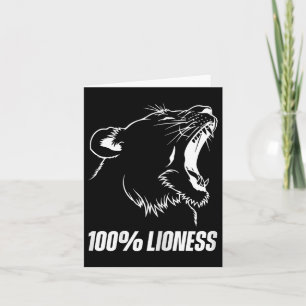 Tarjeta Ropa de motivación de gimnasio 100% Leona Divertid