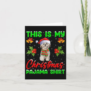 Tarjeta Ropa de mujer Esta es mi pijama de Navidad diverti