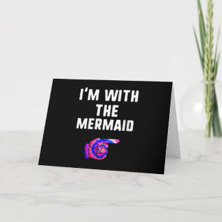 Tarjeta Ropa de mujer Estoy con sirena Tie Dye Halloween a