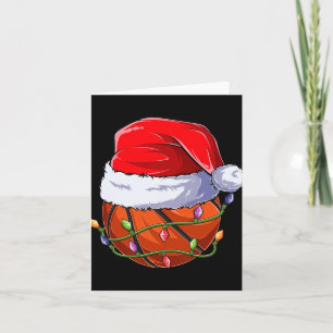 Tarjeta Ropa de niño de Navidad de baloncesto, divertido S