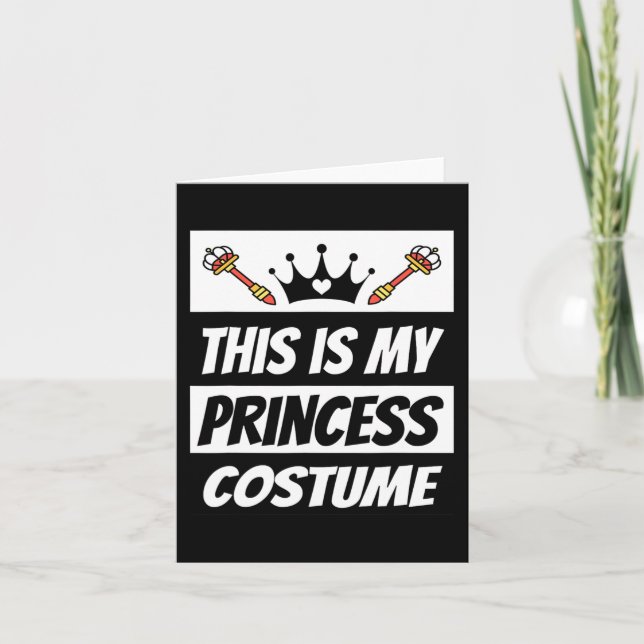 Tarjeta Ropa de princesa retro disfraz de Halloween (Anverso)