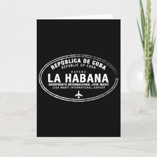 Tarjeta Ropa de vacaciones con sello de puerto de La Haban