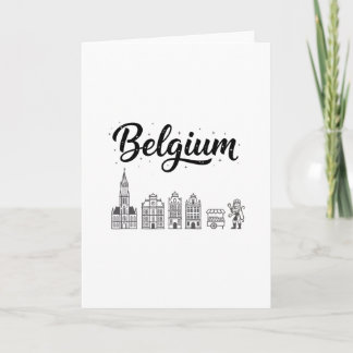 Tarjeta Ropa de viaje por Bélgica Paisajes Vacaciones