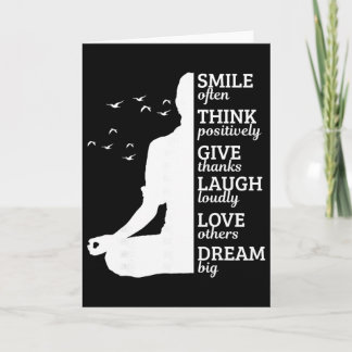 Tarjeta Ropa de Yoga Co. Meditación Yoga Budismo Espiritua