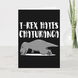 Tarjeta Ropa de yoga de T-rex de dinosaurio divertido rega