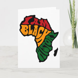 Tarjeta Ropa del Mes de la Historia Negra Mapa de África T