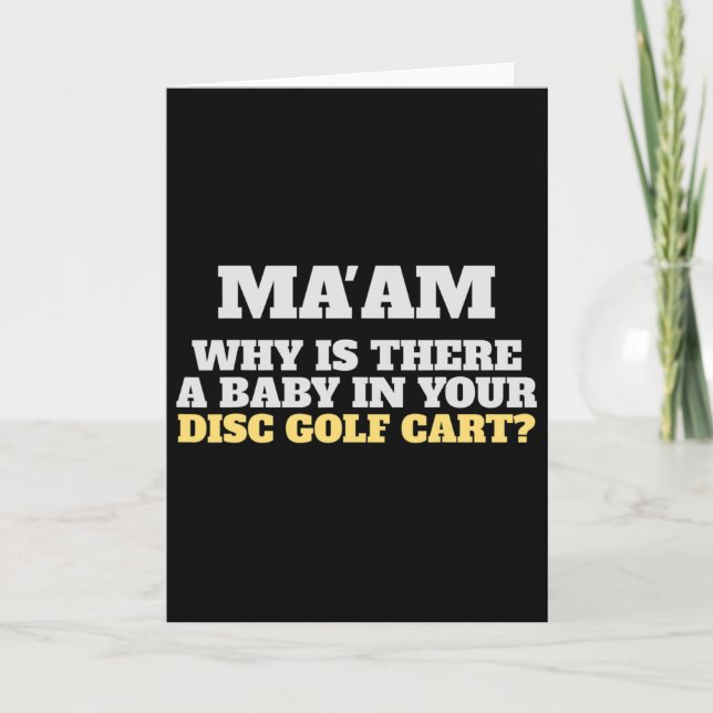 Tarjeta Ropa Divertida de Golf con Disco Señora Por Qué Un (Anverso)