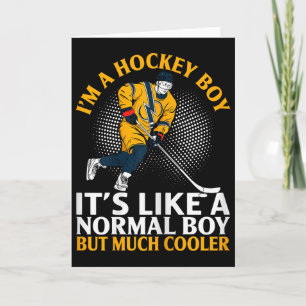 Tarjeta Ropa divertida de hockey sobre hielo para portero 