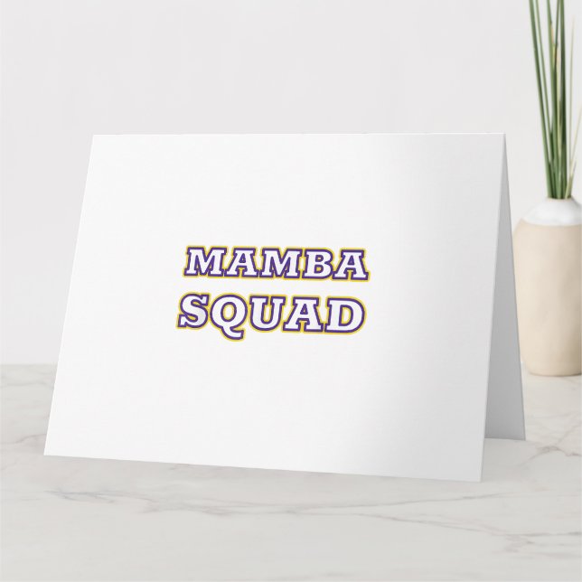 Tarjeta Ropa divertida del escuadrón Mamba para amantes de (Anverso)