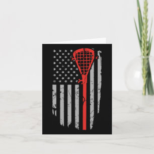 Tarjeta Ropa juvenil de lacrosse de bandera estadounidense
