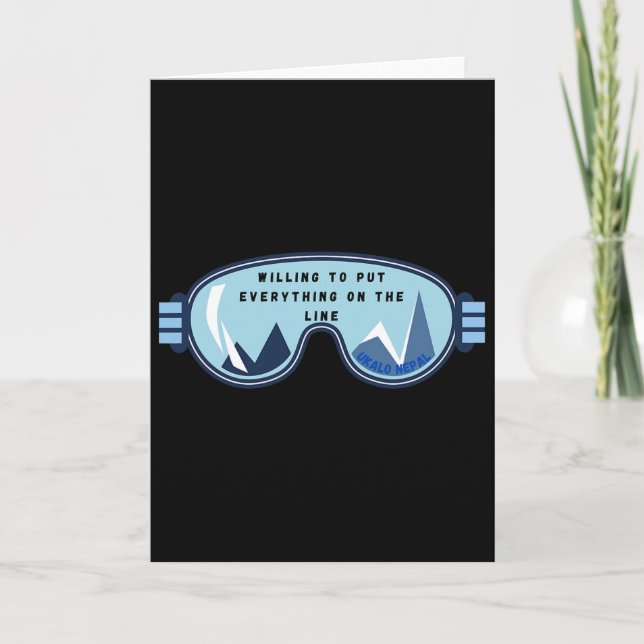 Tarjeta Ropa para escalada en montañas de Nepal  (Anverso)