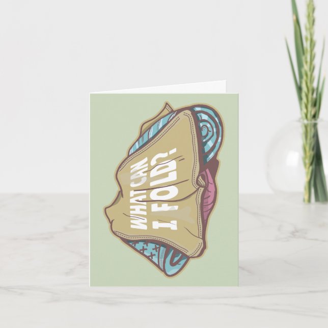 Tarjeta Ropa plegable, día de lavandería (Anverso)