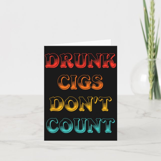 Tarjeta Ropa Vintage Drunk Cigs No Cuenta  (Anverso)