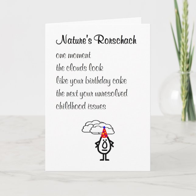 Tarjeta Rorschach de la Naturaleza - Un gracioso poema de  (Anverso)