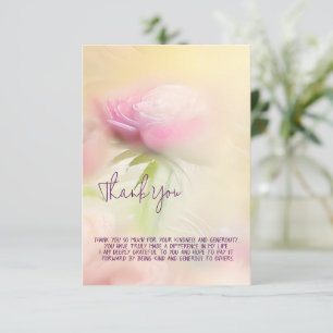 Tarjeta Rosa acuarela de color rosa suave personalizable