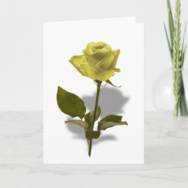 Tarjeta Rosa amarilla de la amistad (Anverso)