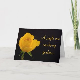 Tarjeta Rosa amarilla - Saludo amistoso