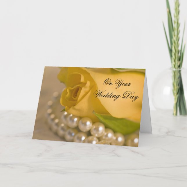 Tarjeta Rosa amarilla y Boda de la familia envuelta de Per (Anverso)
