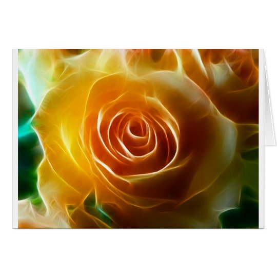 Tarjeta Rosa amarillo que brilla intensamente hermoso